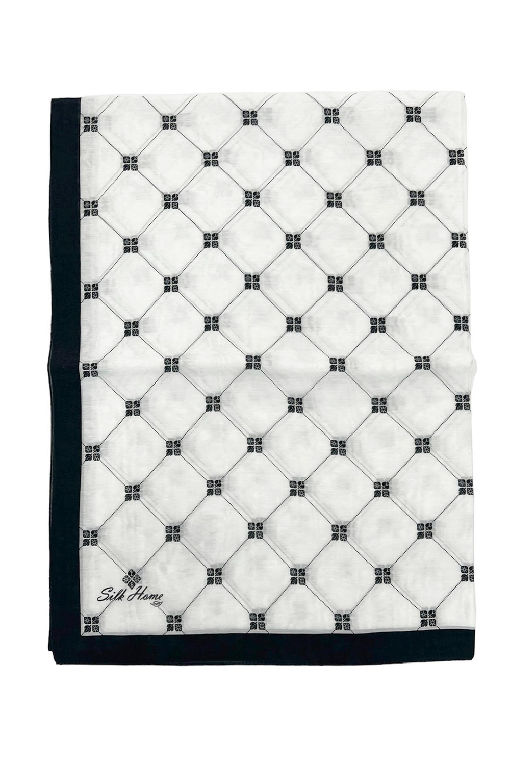 Silk Home Olinda Şal - 49003 - Beyaz Siyah