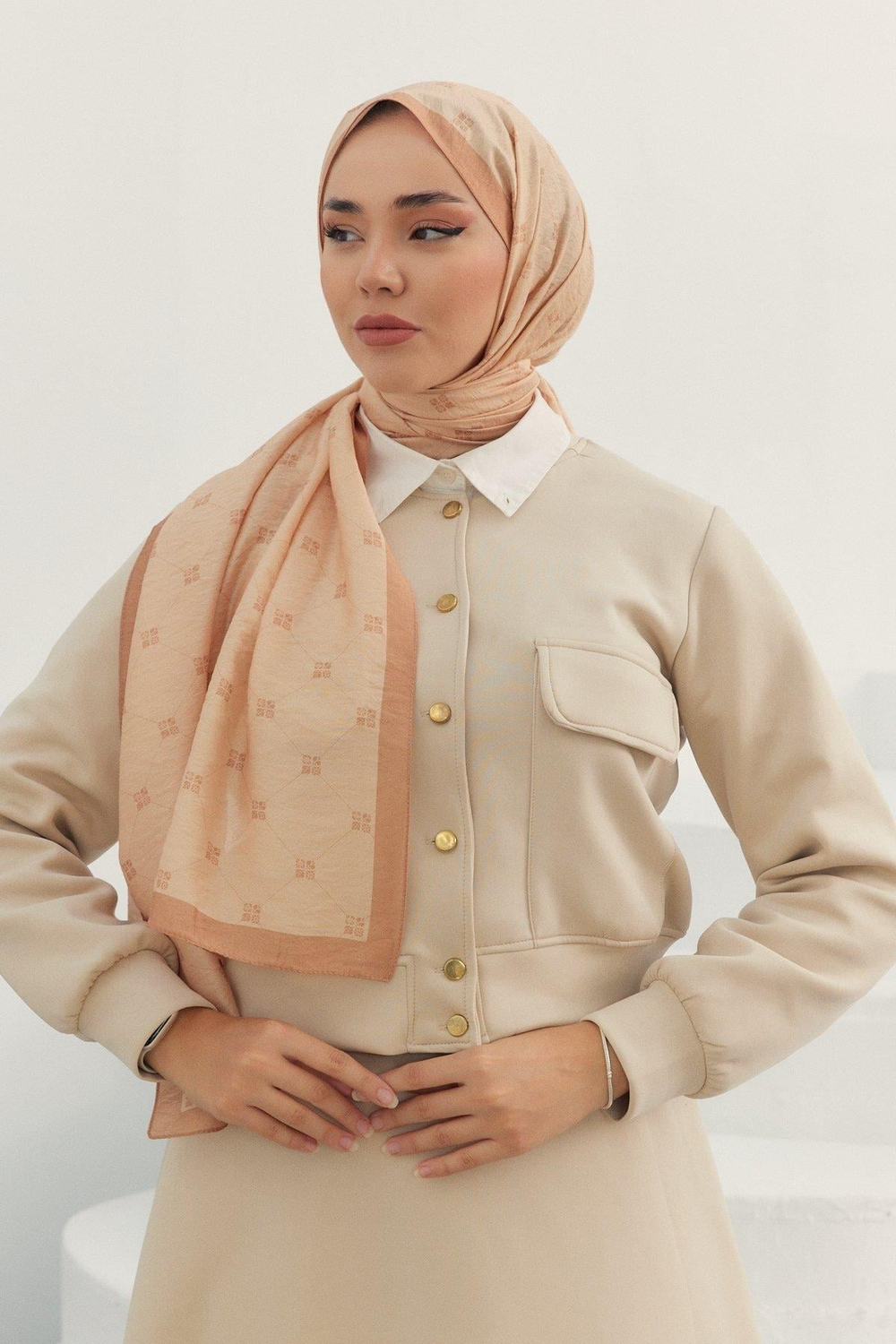 Silk Home Olinda Şal - 49003 - Koyu Bej