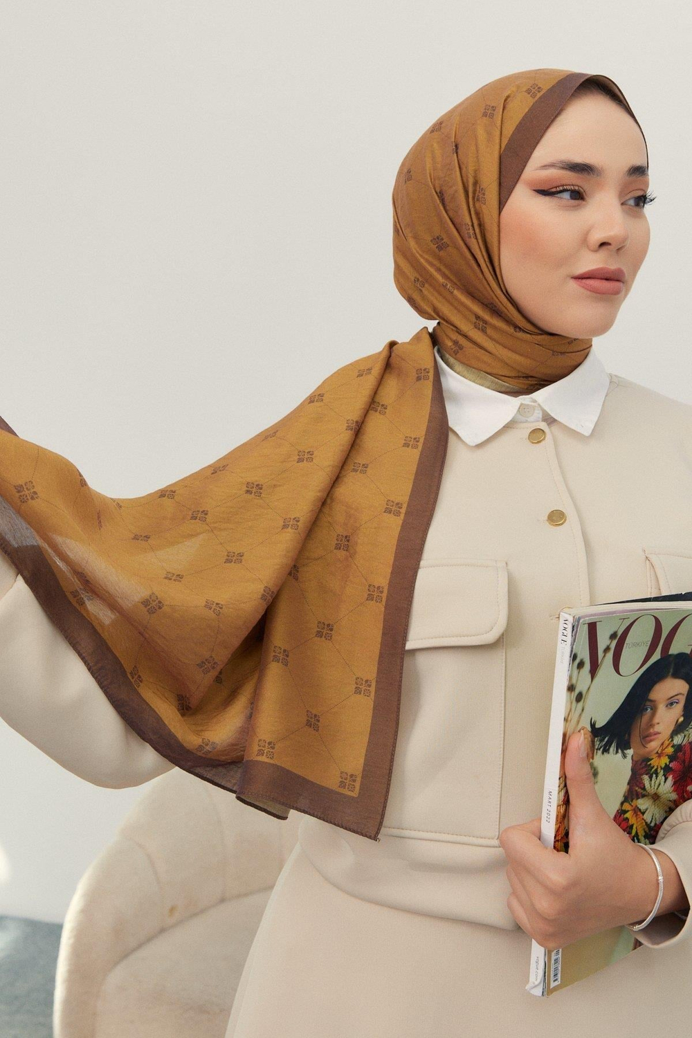 Silk Home Olinda Şal - 49003 - Safran Kahve