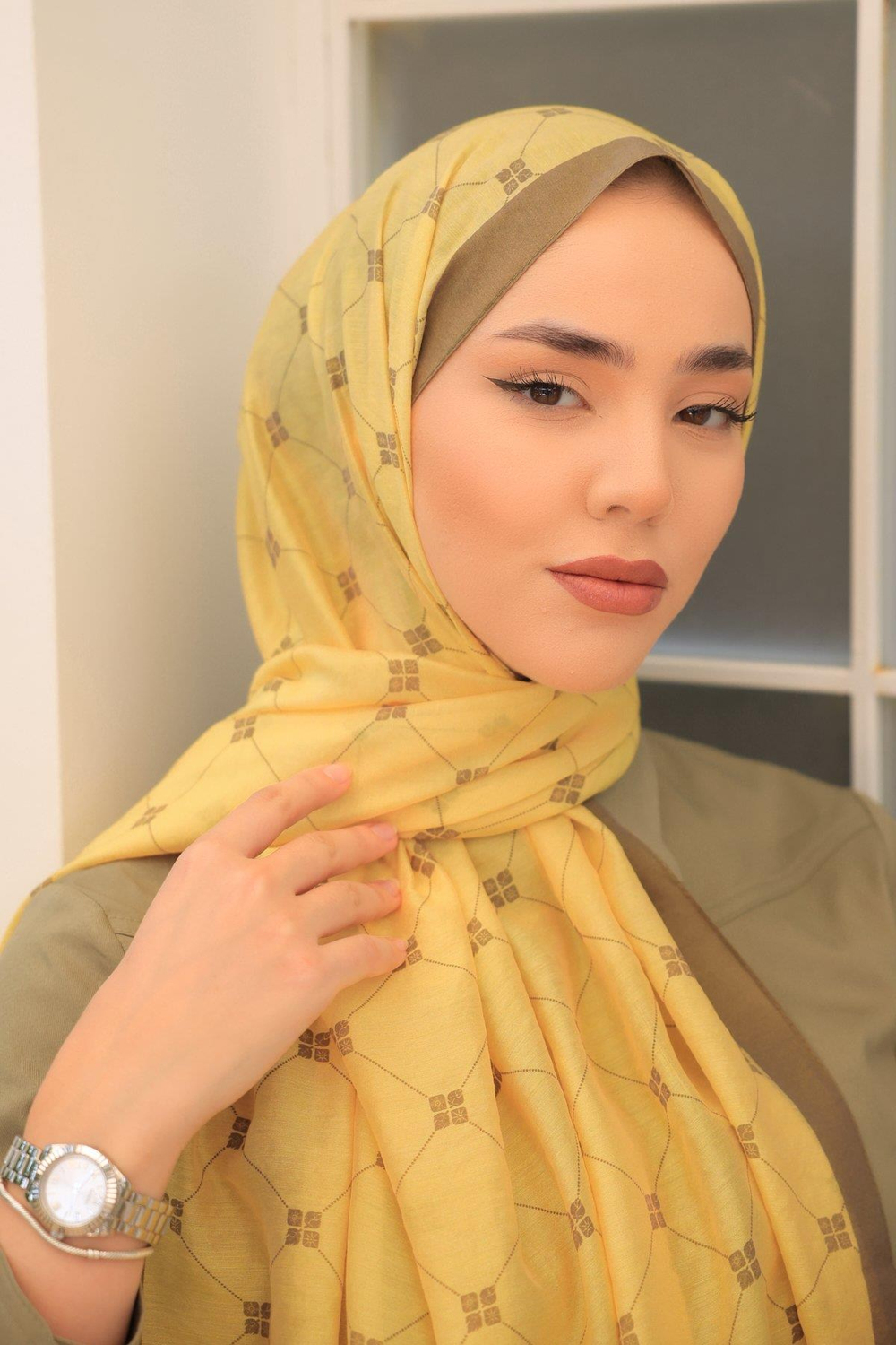 Silk Home Olinda Şal - 49003 - Sarı Yeşil