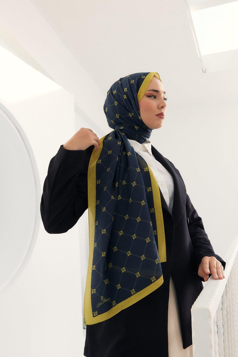 Silk Home Olinda Şal - 49003 - Siyah Sarı