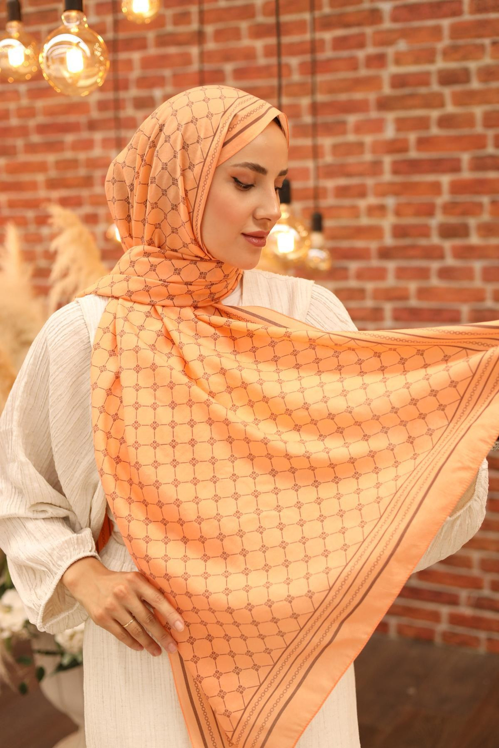 Silk Home Olinda Şal - 49005 - 19 Kavuniçi Koyu Gül Kurusu