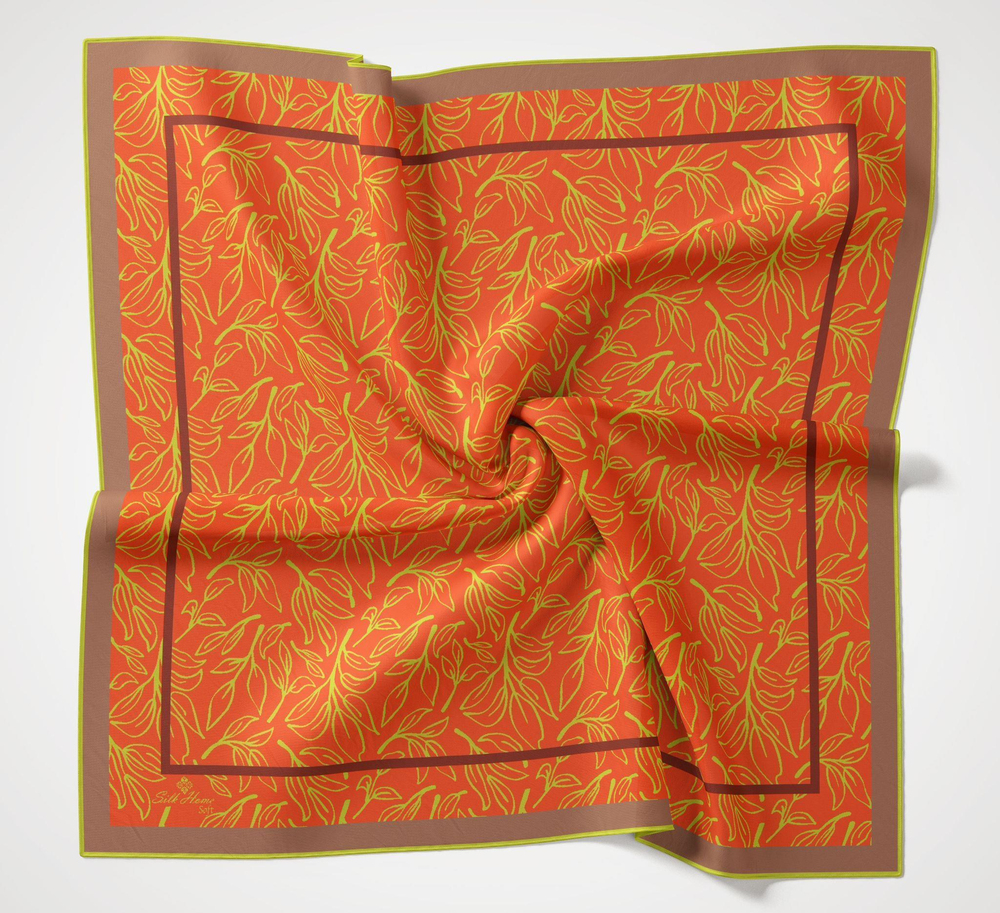 Silk Home Soft Eşarp - 1021 - Turuncu Kahve
