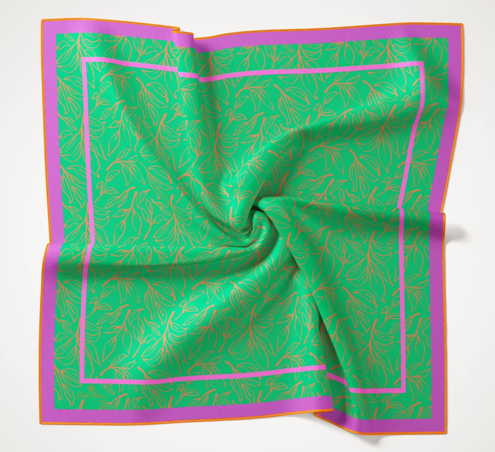 Silk Home Soft Eşarp - 1021 - Yeşil Mürdüm