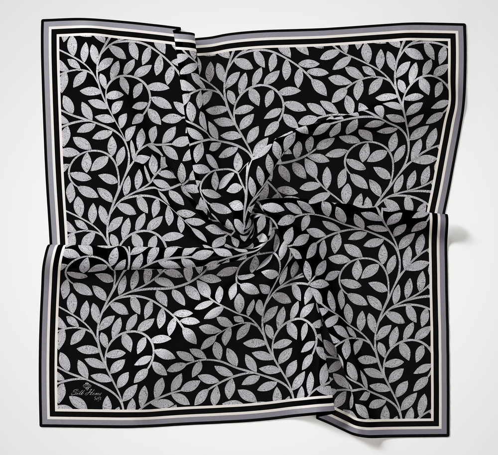 Silk Home Soft Eşarp - 1040 - Siyah Gri