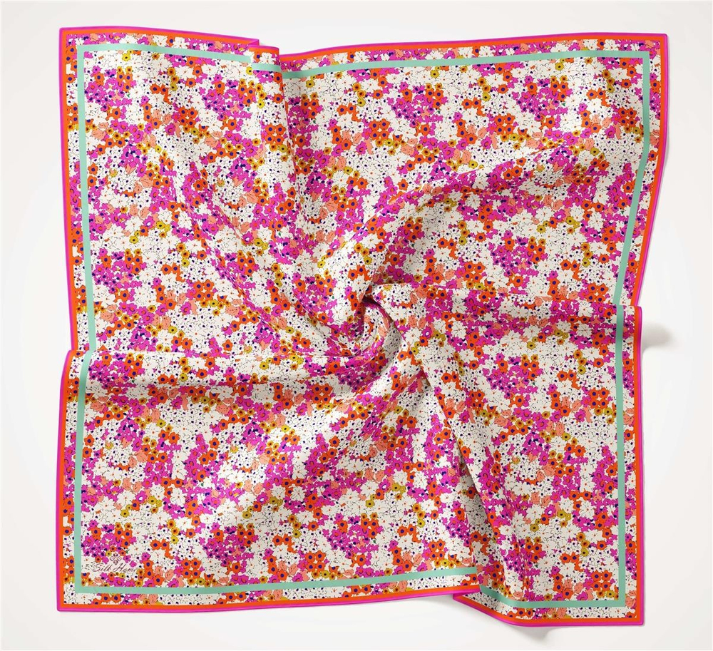 Silk Home Soft Eşarp - 1070 - Pembe Turuncu
