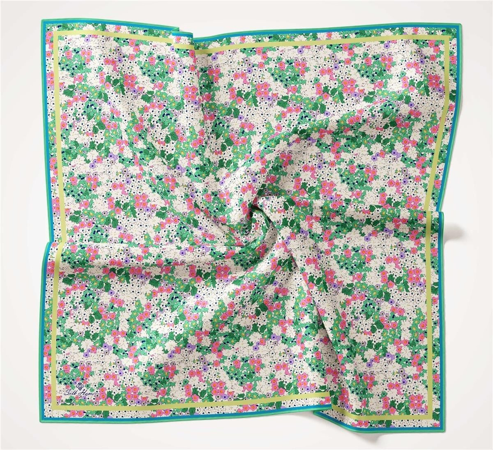 Silk Home Soft Eşarp - 1070 - Yeşil Pembe