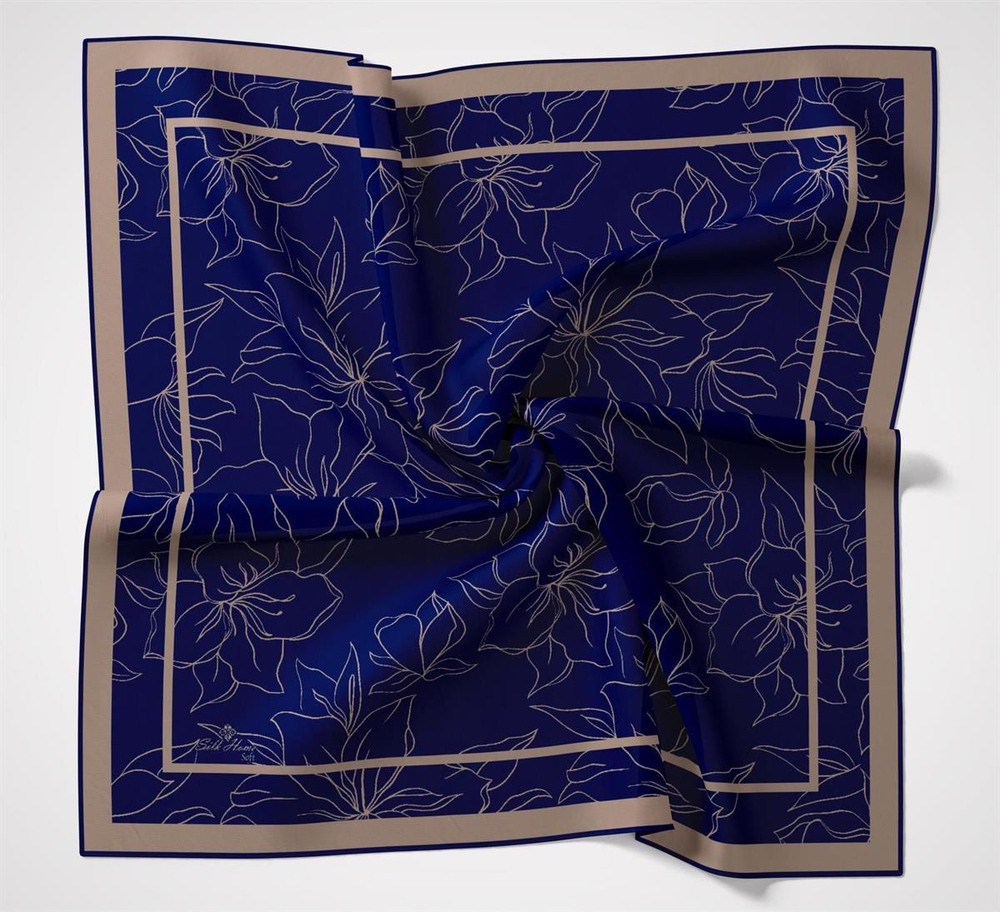 Silk Home Soft Eşarp - Lacivert Vizon
