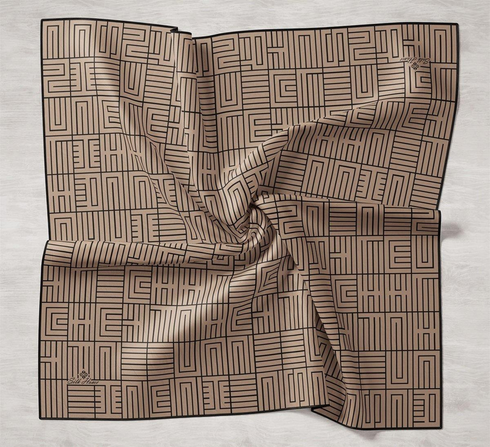Silk Home Twill İpek Eşarp - 11390-04 Vizon