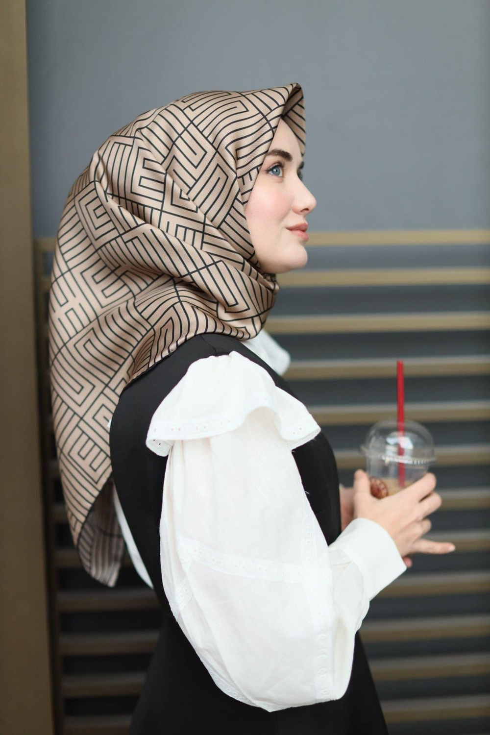 Silk Home Twill İpek Eşarp - 11390-04 Vizon