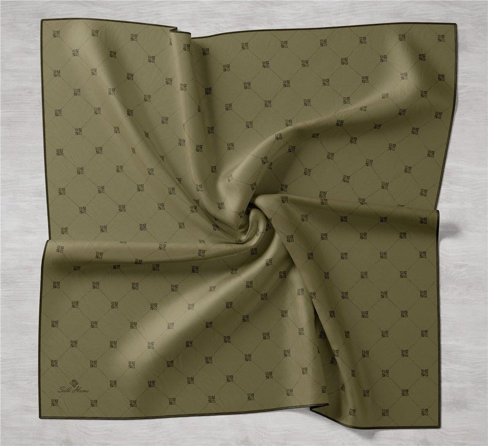 Silk Home Twill İpek Eşarp - 11392-27 Haki Yeşil