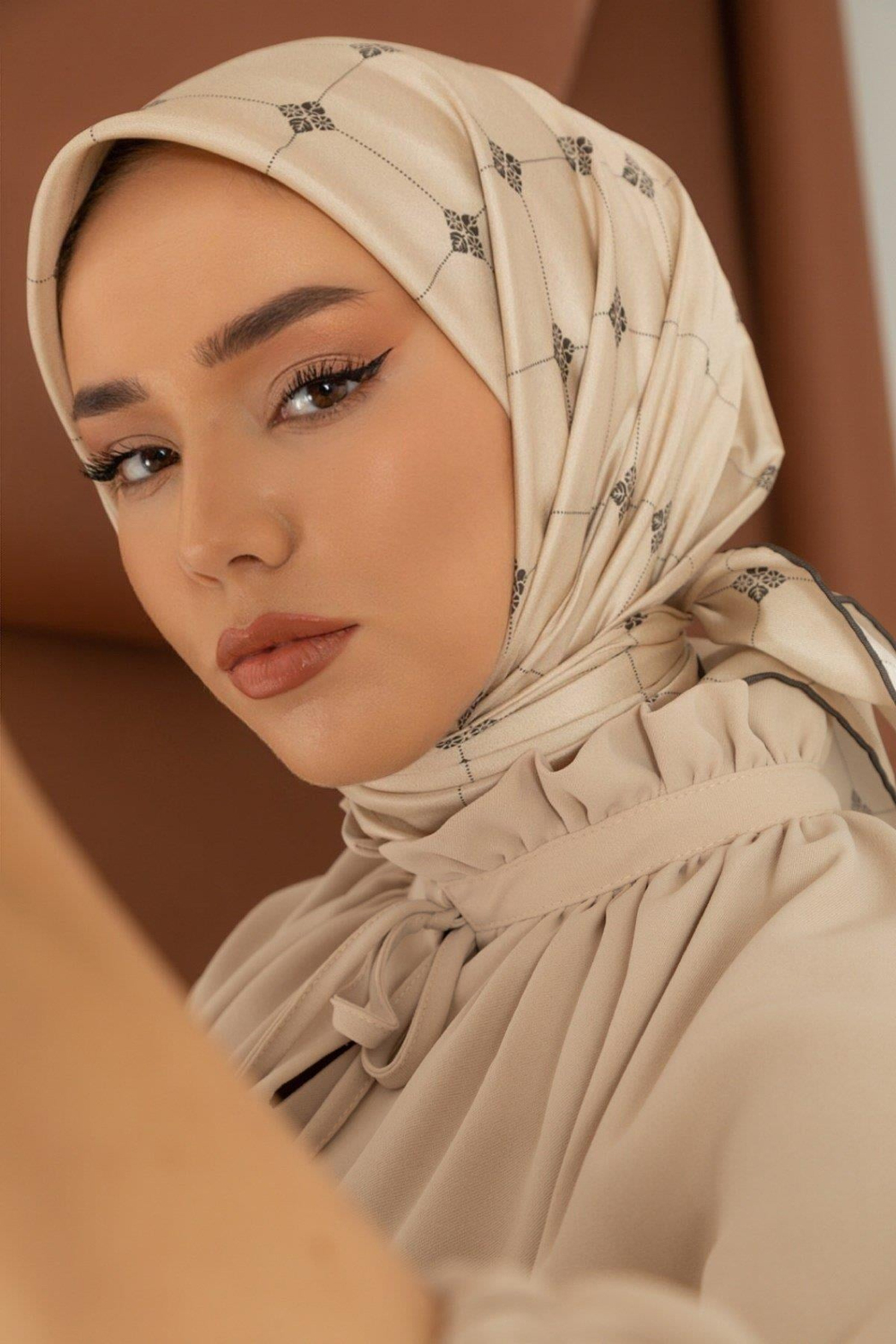 Silk Home Twill İpek Eşarp - 11392-30 Taş Haki