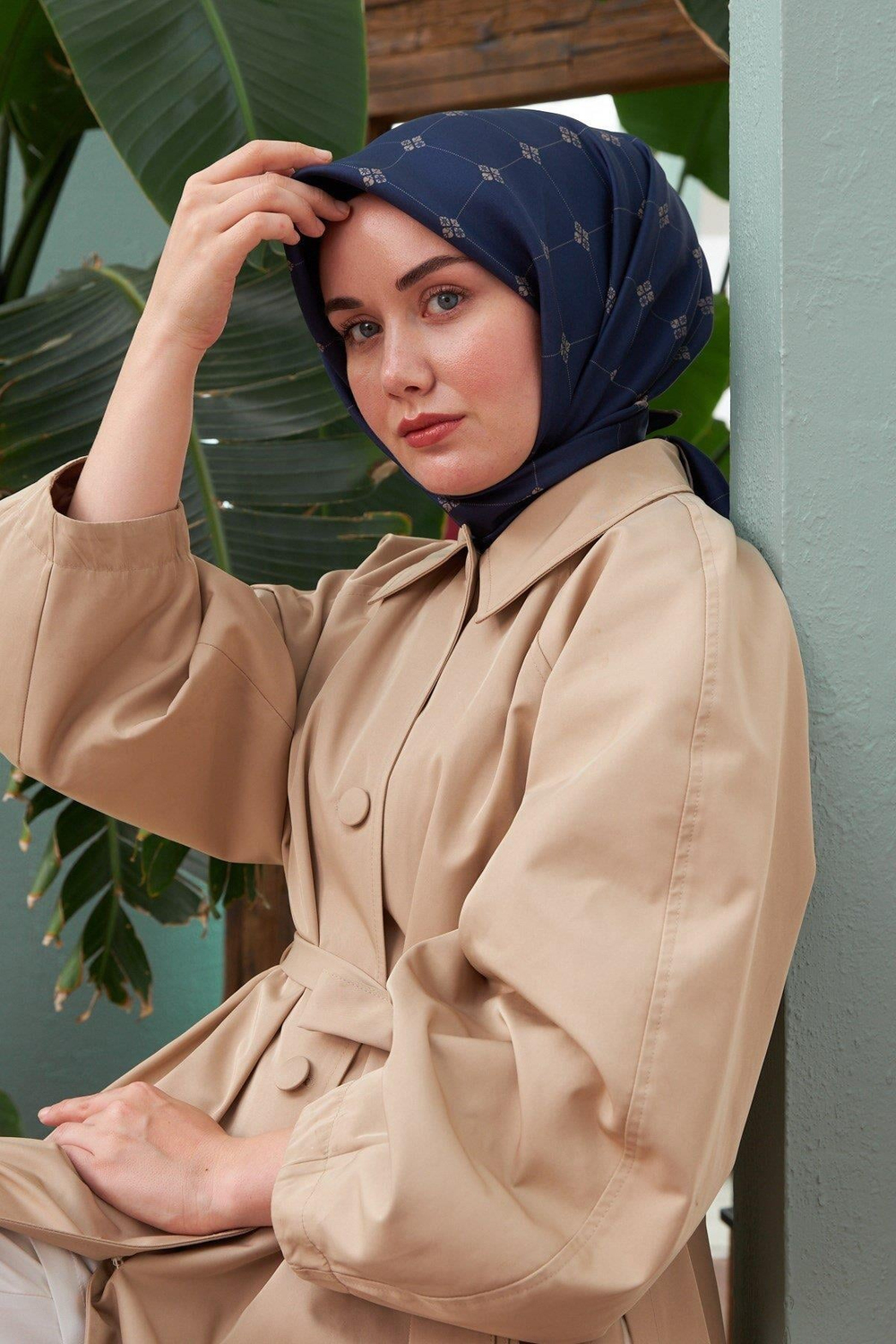 Silk Home Twill İpek Eşarp - 11392-32 Lacivert Vizon
