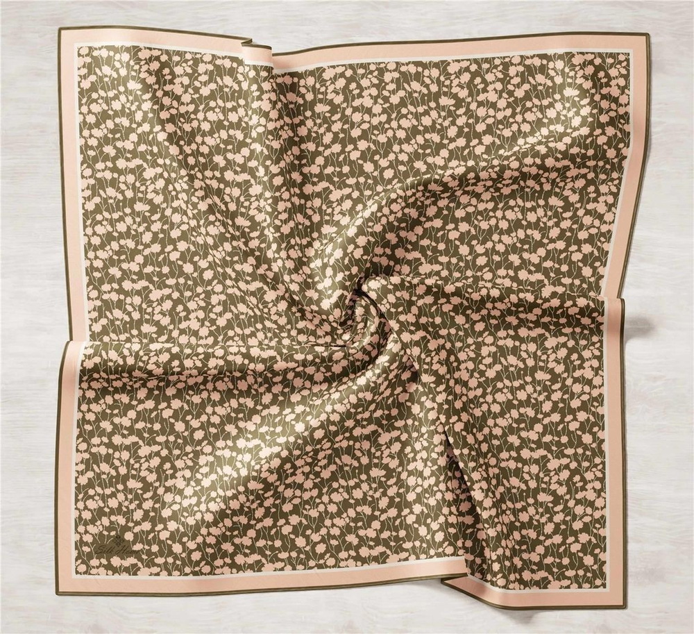 Silk Home Twill İpek Eşarp - 11412-24 Haki Pudra
