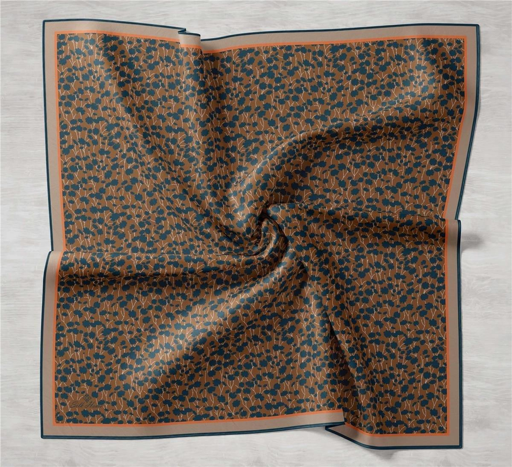 Silk Home Twill İpek Eşarp - 11412-42 Acı Kahve