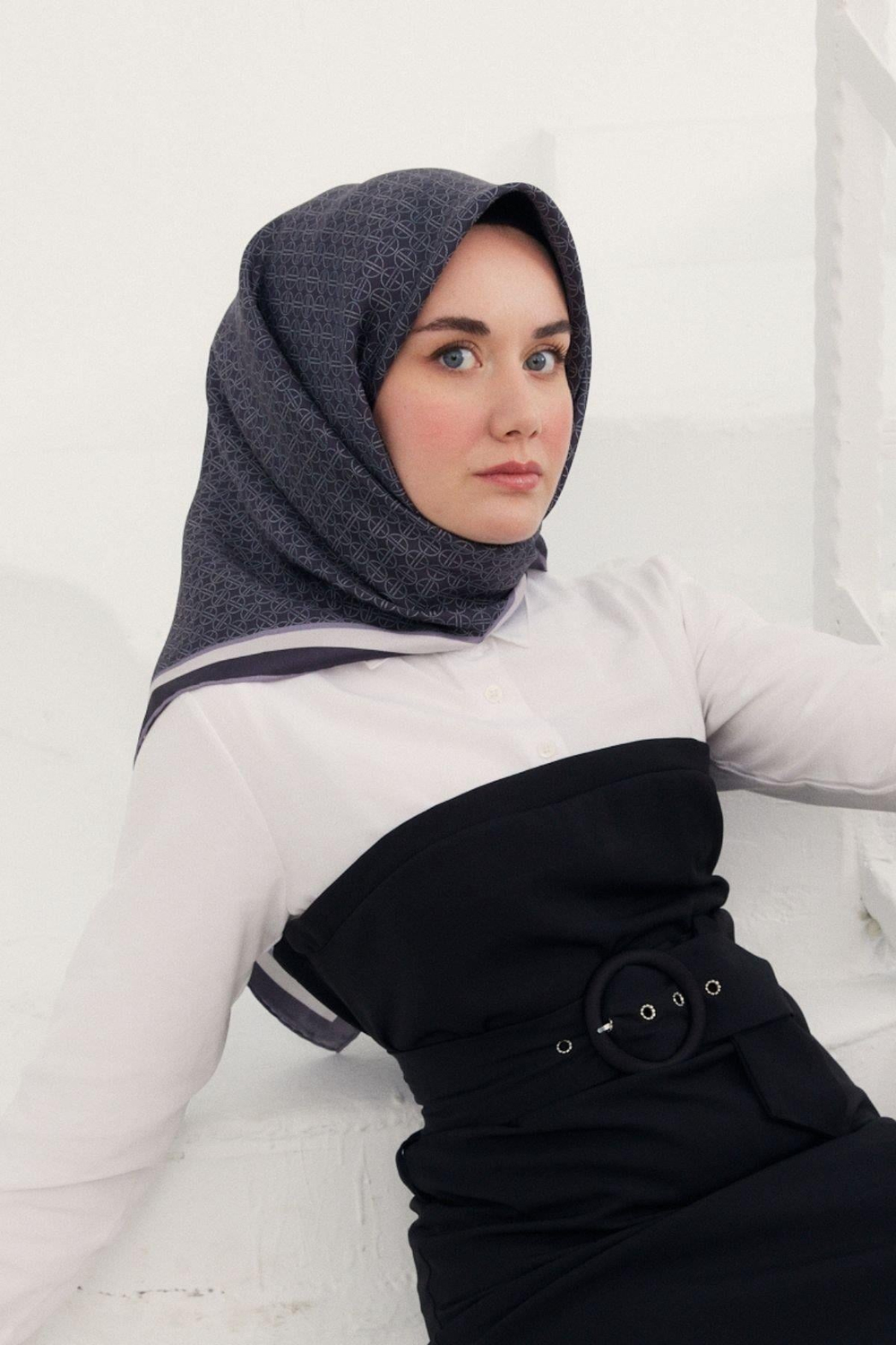 Silk Home Twill İpek Eşarp - 11414-04 Antrasit