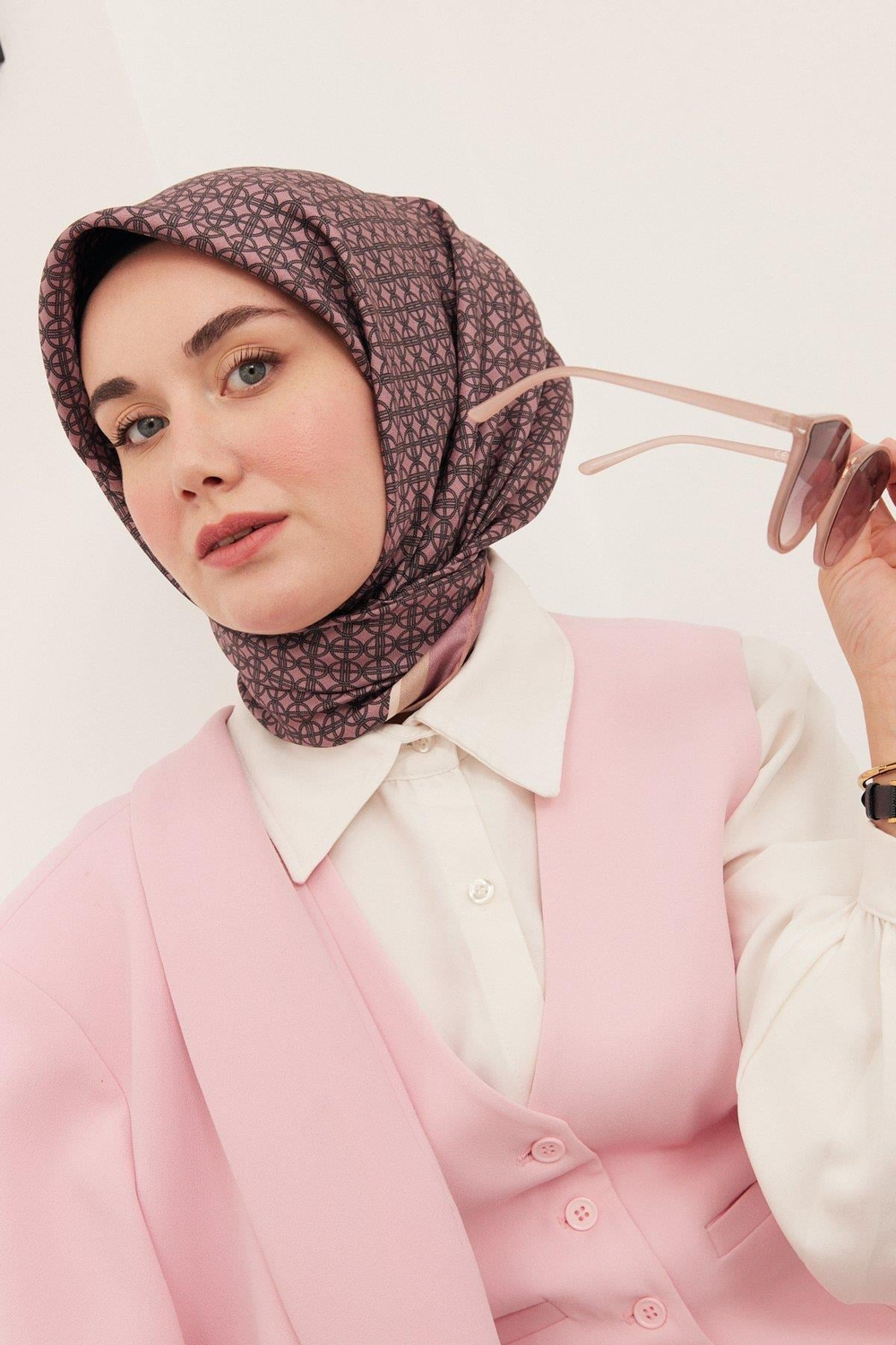 Silk Home Twill İpek Eşarp - 11414-09 Gülkurusu