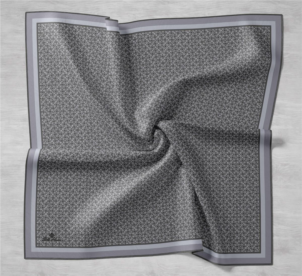Silk Home Twill İpek Eşarp - 11414-13 Füme