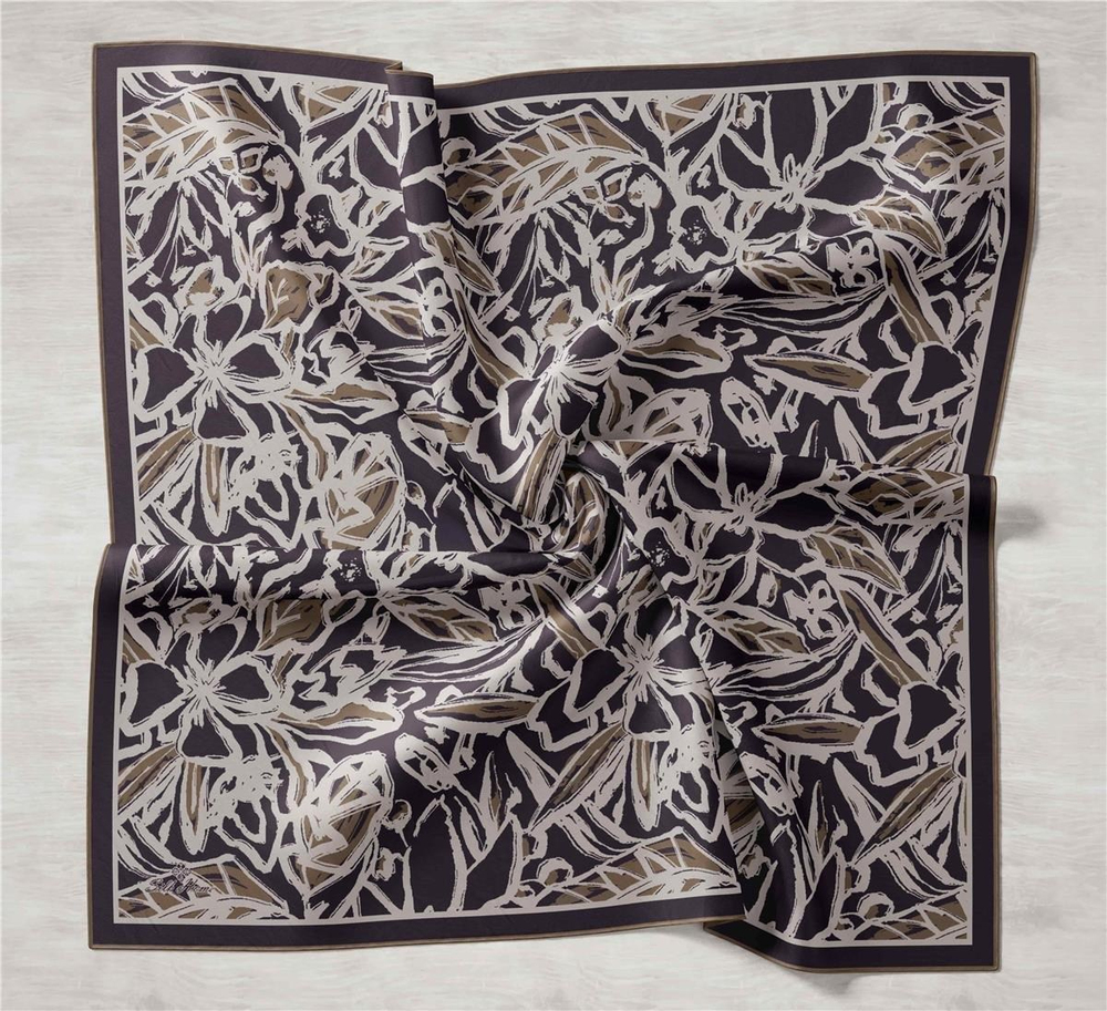Silk Home Twill İpek Eşarp - 11419-11 Lacivert Yeşil