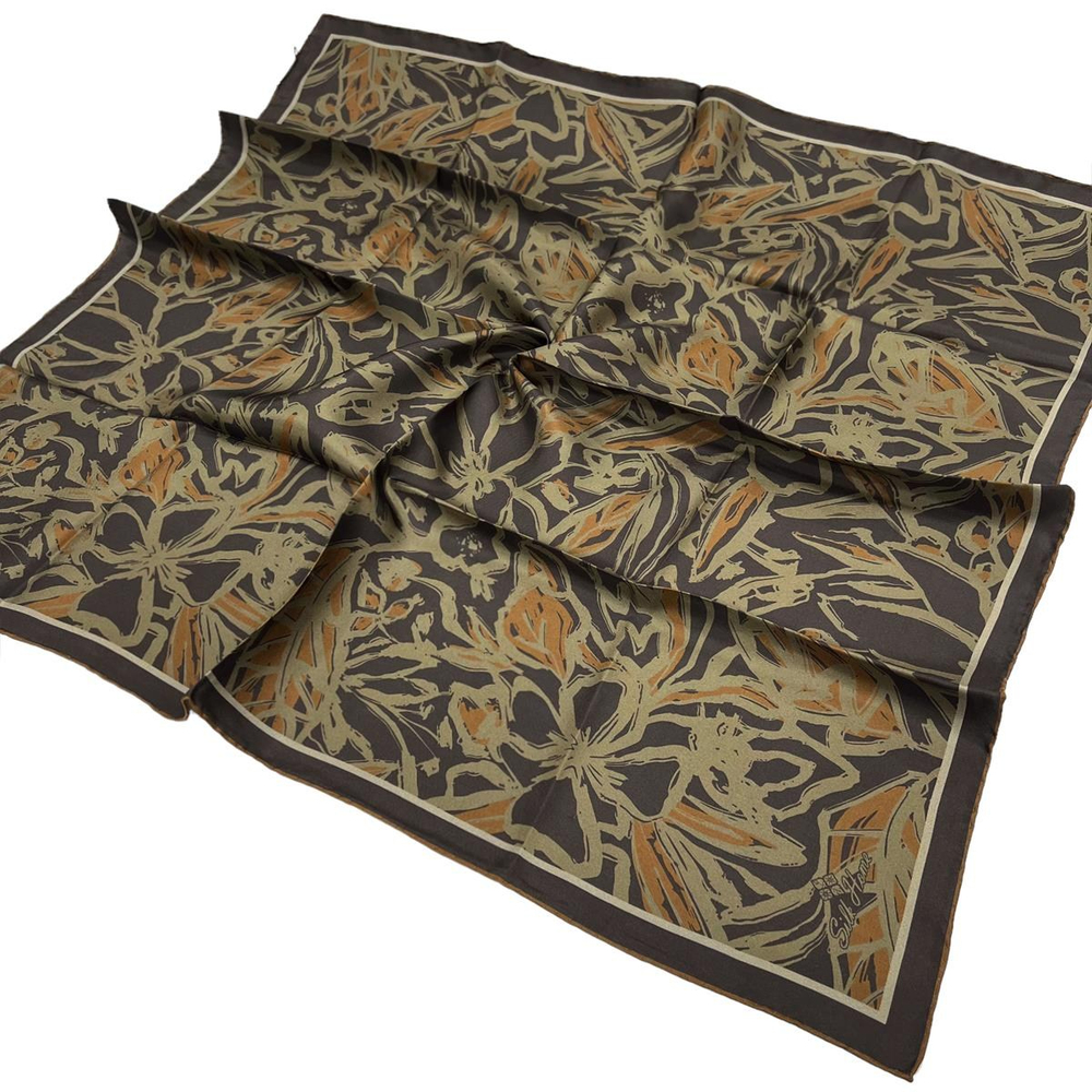 Silk Home Twill İpek Eşarp - 11419-50 Haki Bakır