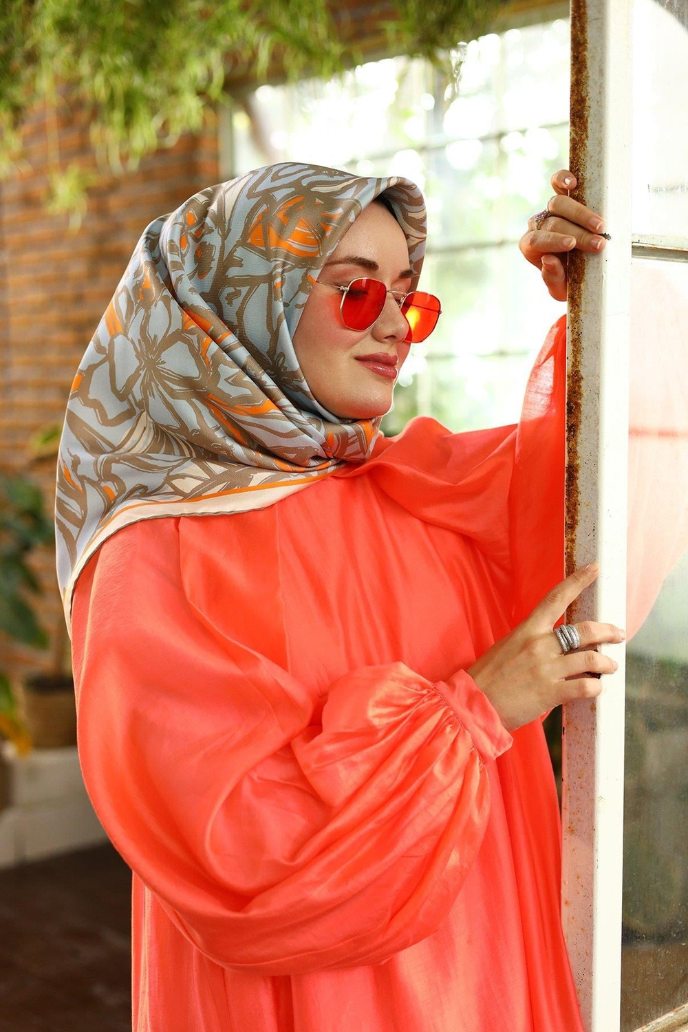 Silk Home Twill İpek Eşarp - 11419-68 Bebe Mavi - Vizon