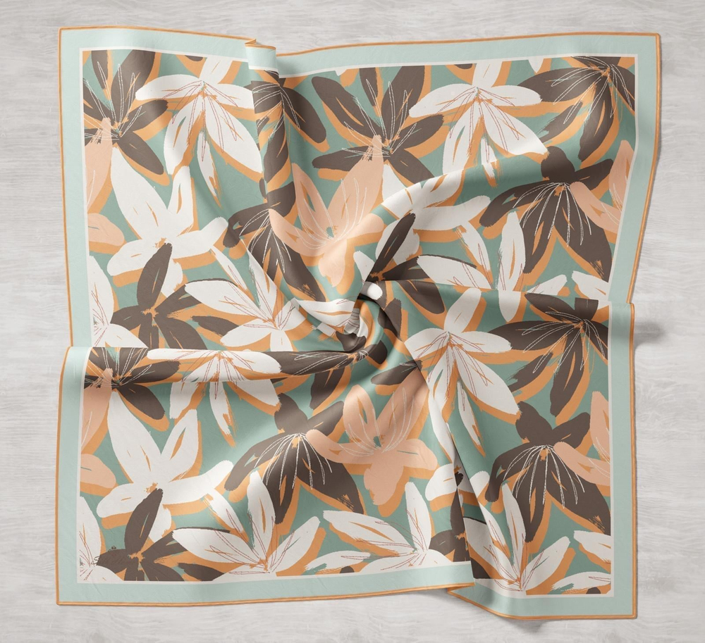 Silk Home Twill İpek Eşarp - 11439-06 Somon