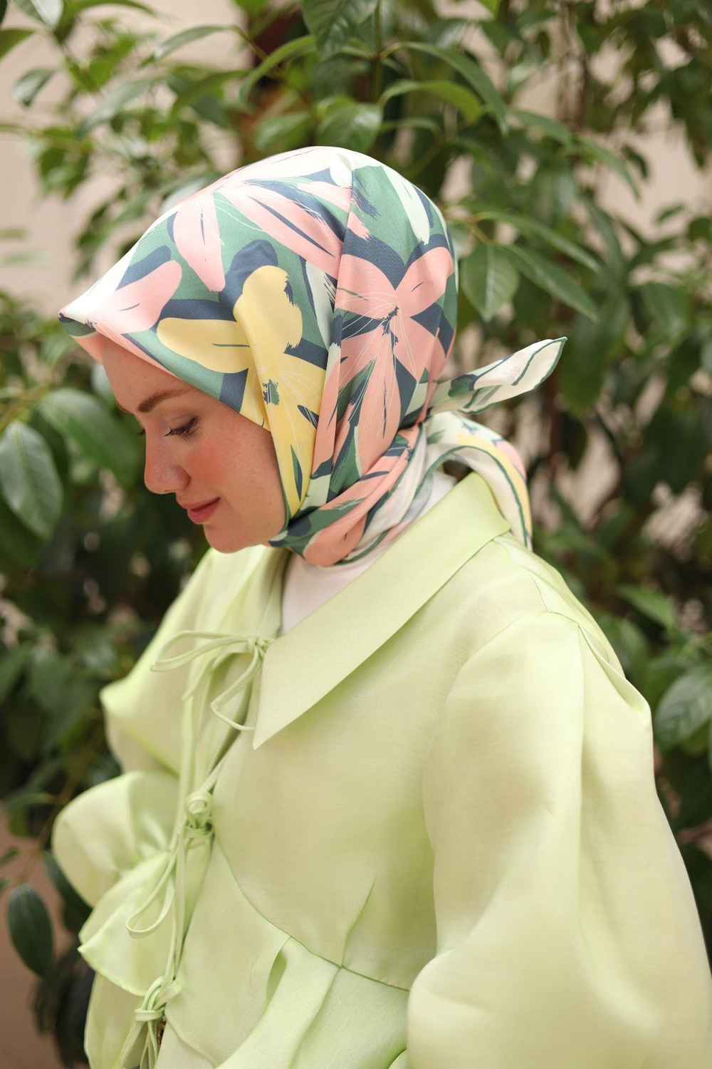 Silk Home Twill İpek Eşarp - 11439-22 Çağla