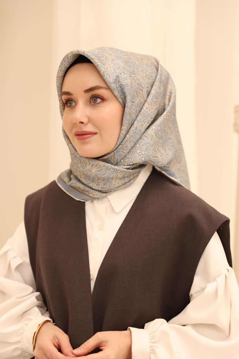 Silk Home Twill İpek Eşarp - 11464-16 Buz Mavisi
