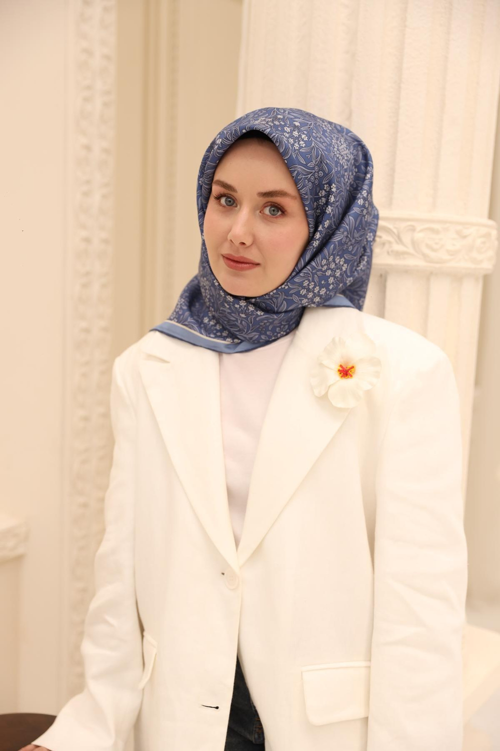 Silk Home Twill İpek Eşarp - 11464-21 İndigo