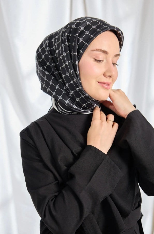 Silk Home Twill İpek Eşarp - 11539-12 Siyah