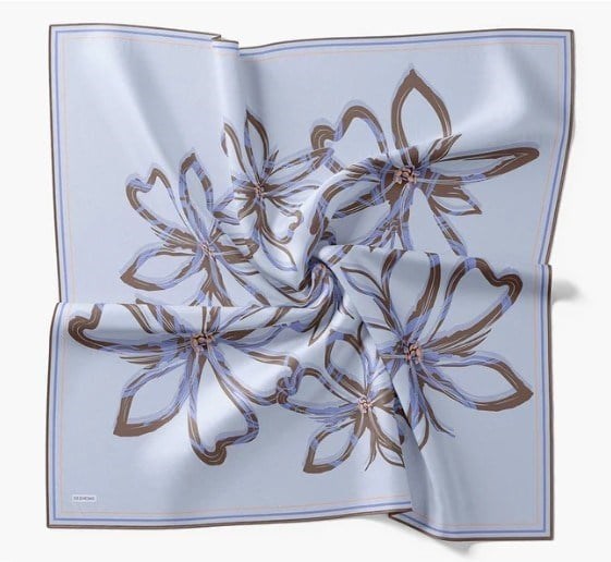Silk Home Twill İpek Eşarp - 11548-08 Lila Mavi