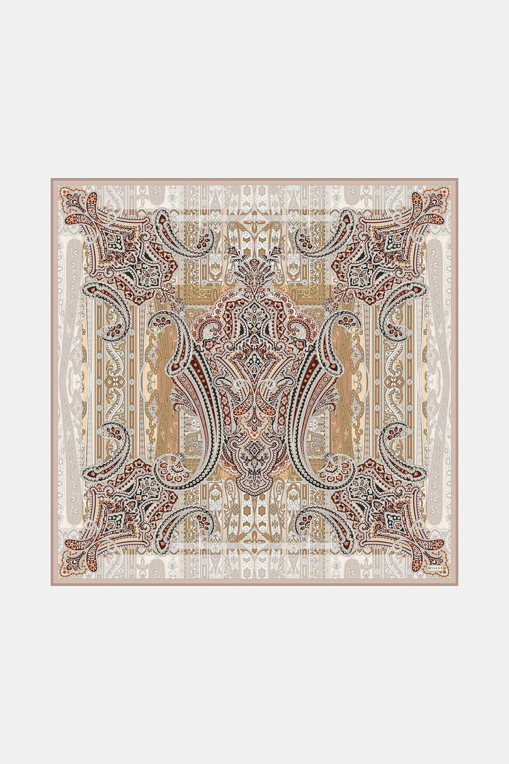 Vakko Twill İpek Eşarp - 2688-71 Bej