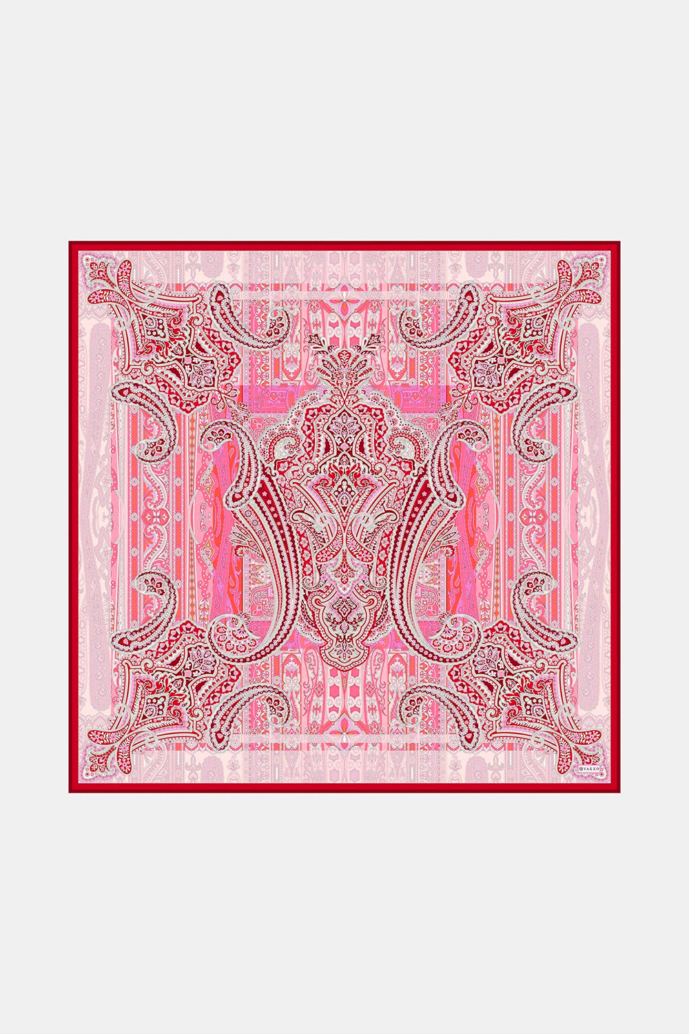 Vakko Twill İpek Eşarp - 2688-72 Kırmızı