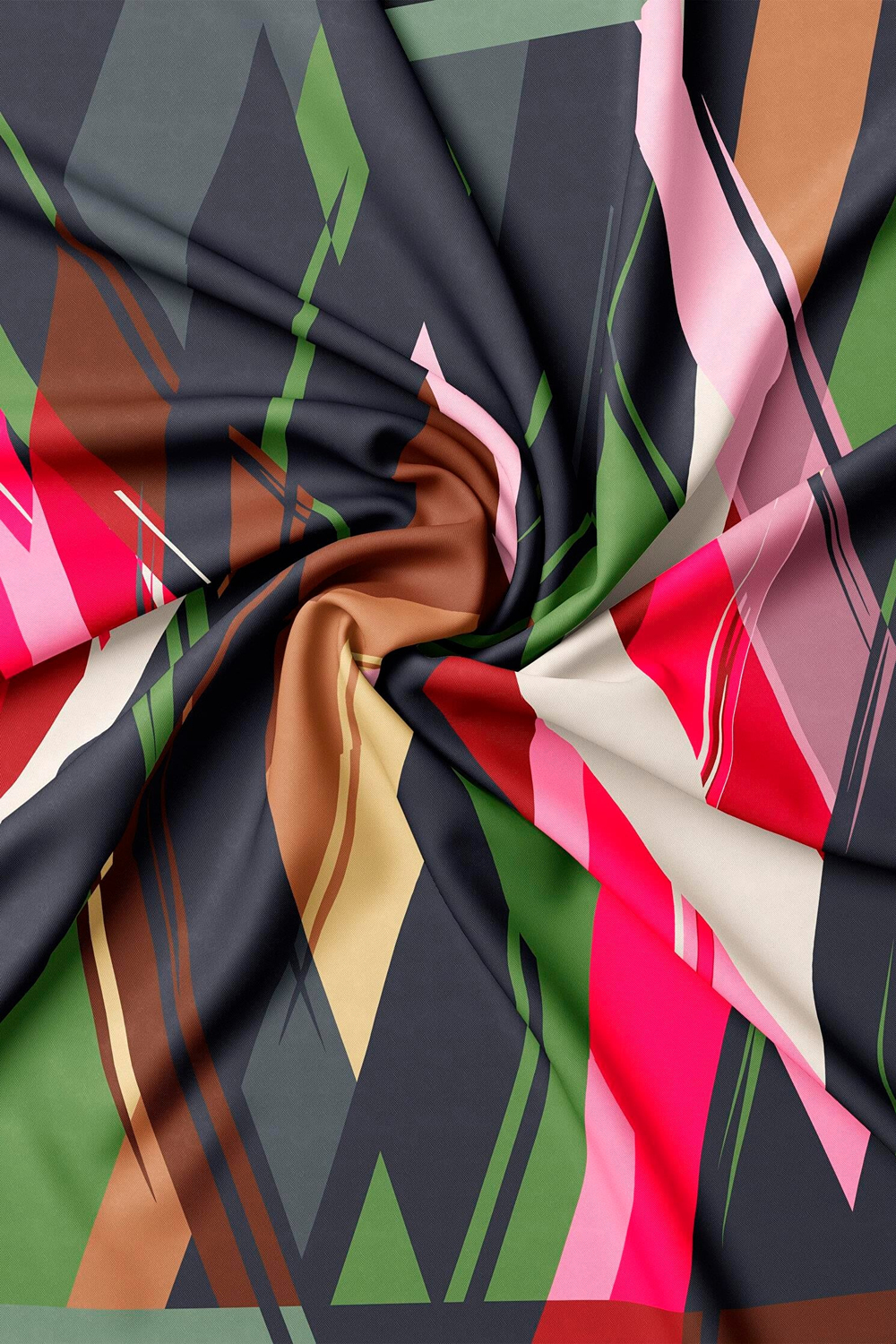 Vakko Twill İpek Eşarp - 40232-45 Yeşil