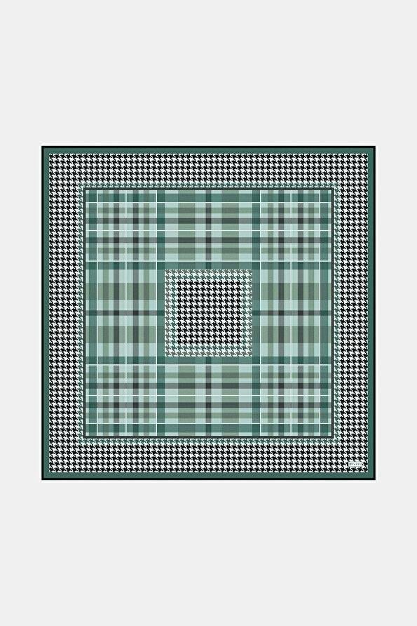 Vakko Twill İpek Eşarp - 40715 - Zümrüt Yeşili