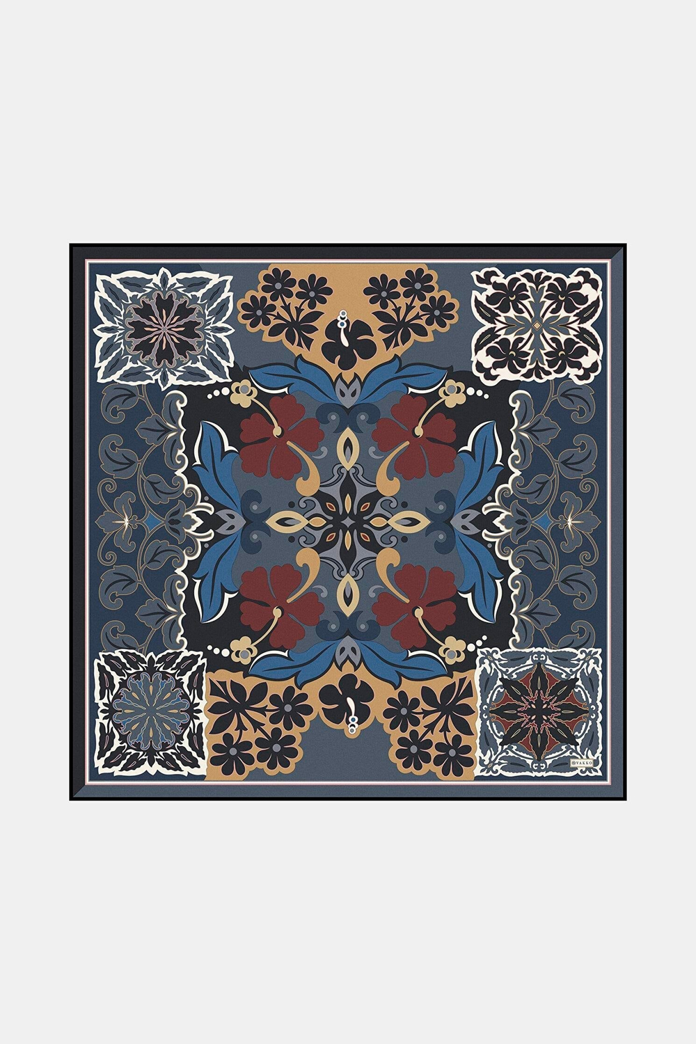 Vakko Twill İpek Eşarp - 41032-81 Gri