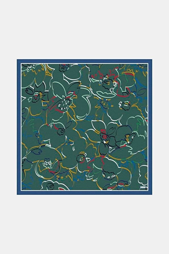Vakko Twill İpek Eşarp - 41096 - Zümrüt