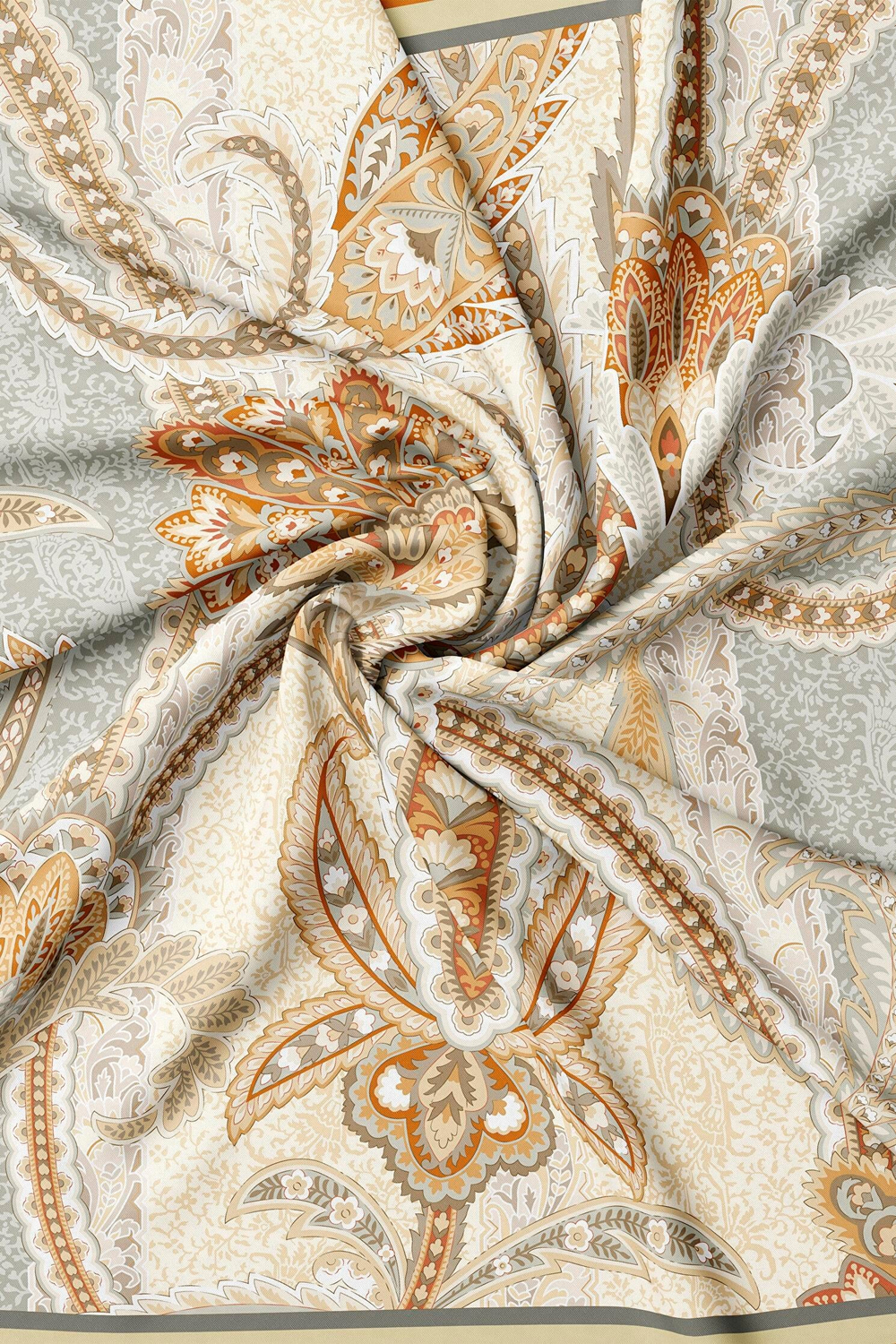 Vakko Twill İpek Eşarp - 4145-65 Soft Camel