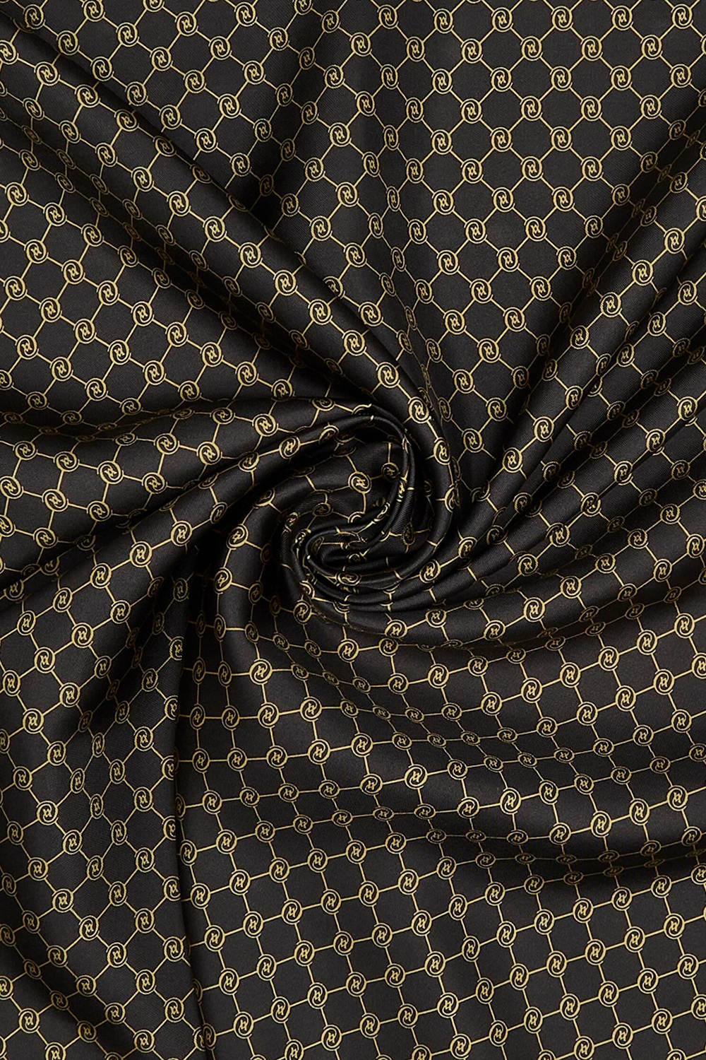 Vakko Twill İpek Eşarp - Özel Seri - Kahve Gold