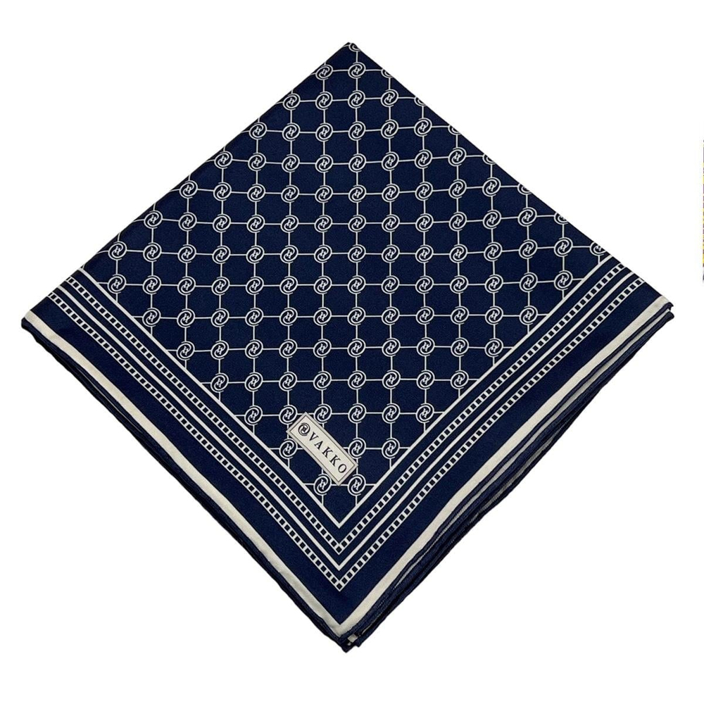 Vakko Twill İpek Eşarp - Özel Seri - Lacivert