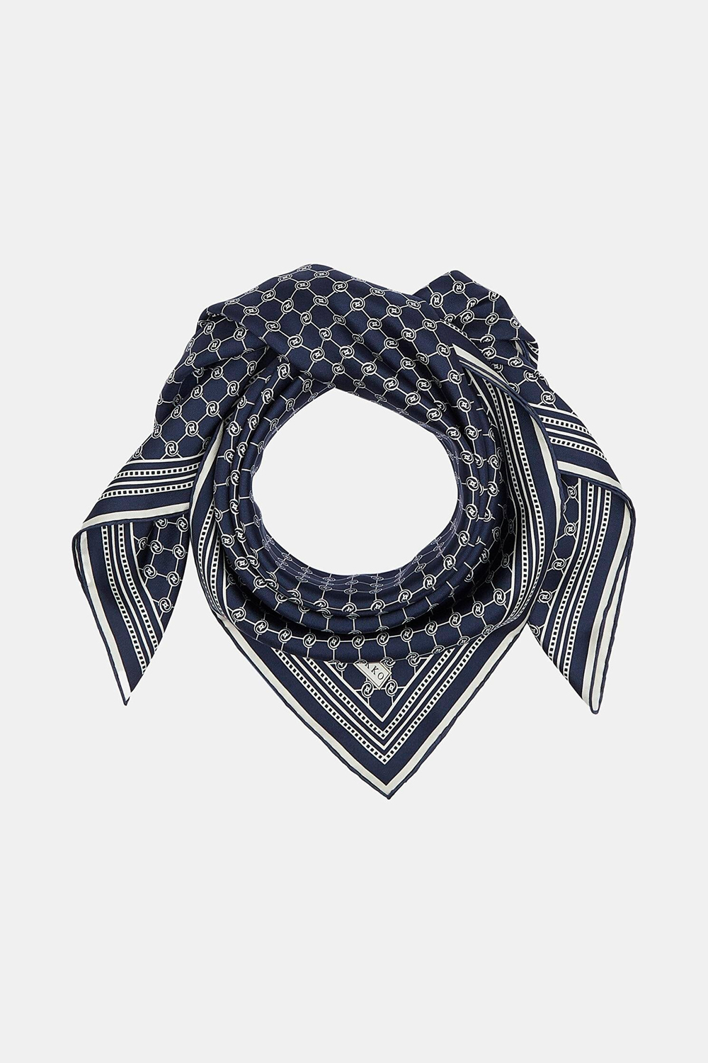 Vakko Twill İpek Eşarp - Özel Seri - Lacivert