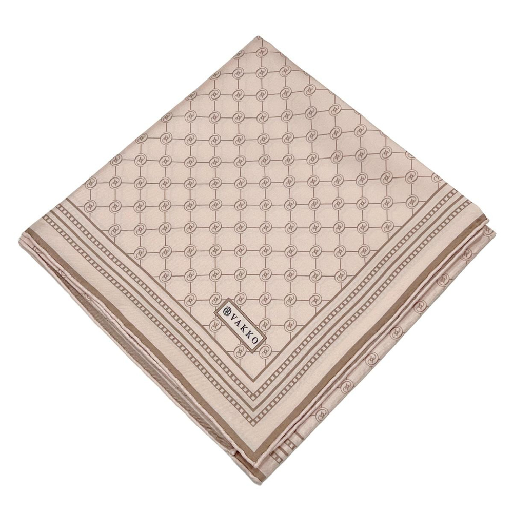 Vakko Twill İpek Eşarp - Özel Seri - Pudra