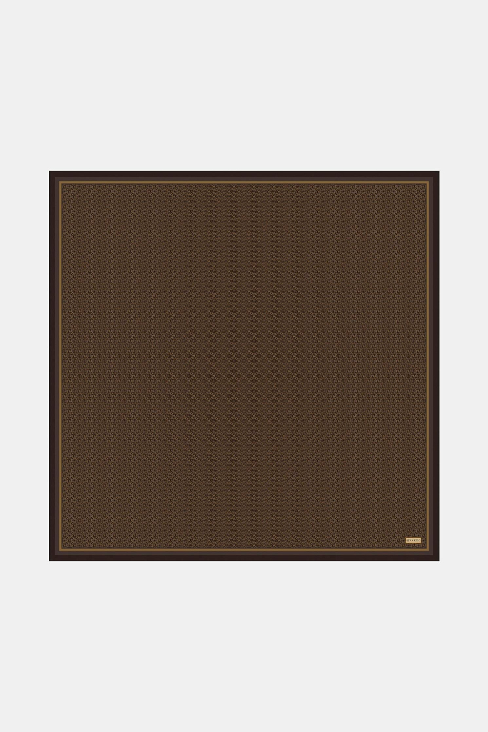 Vakko Twill İpek Eşarp - Helezon Monogram - Acı Kahve