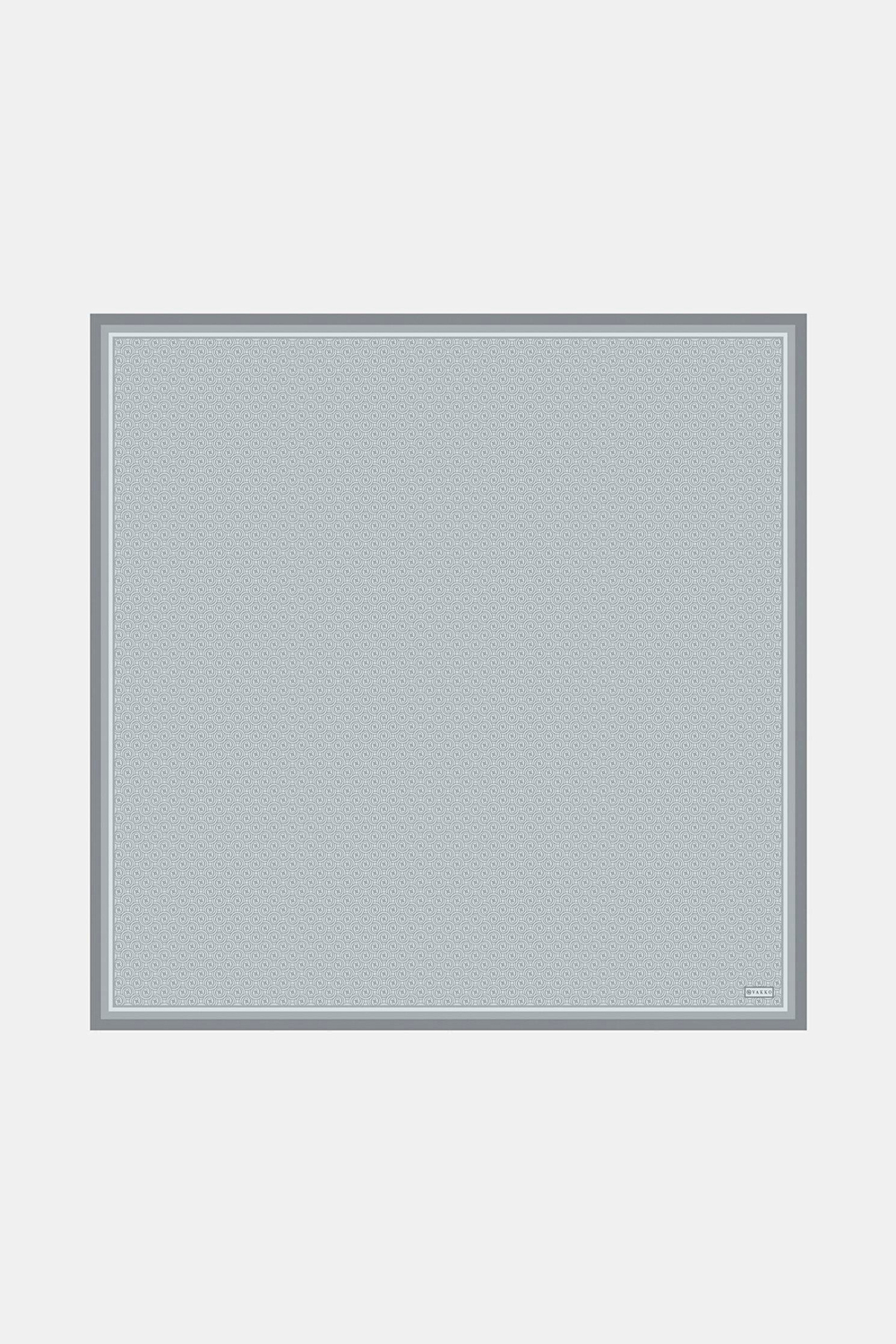 Vakko Twill İpek Eşarp - Helezon Monogram - Gümüş