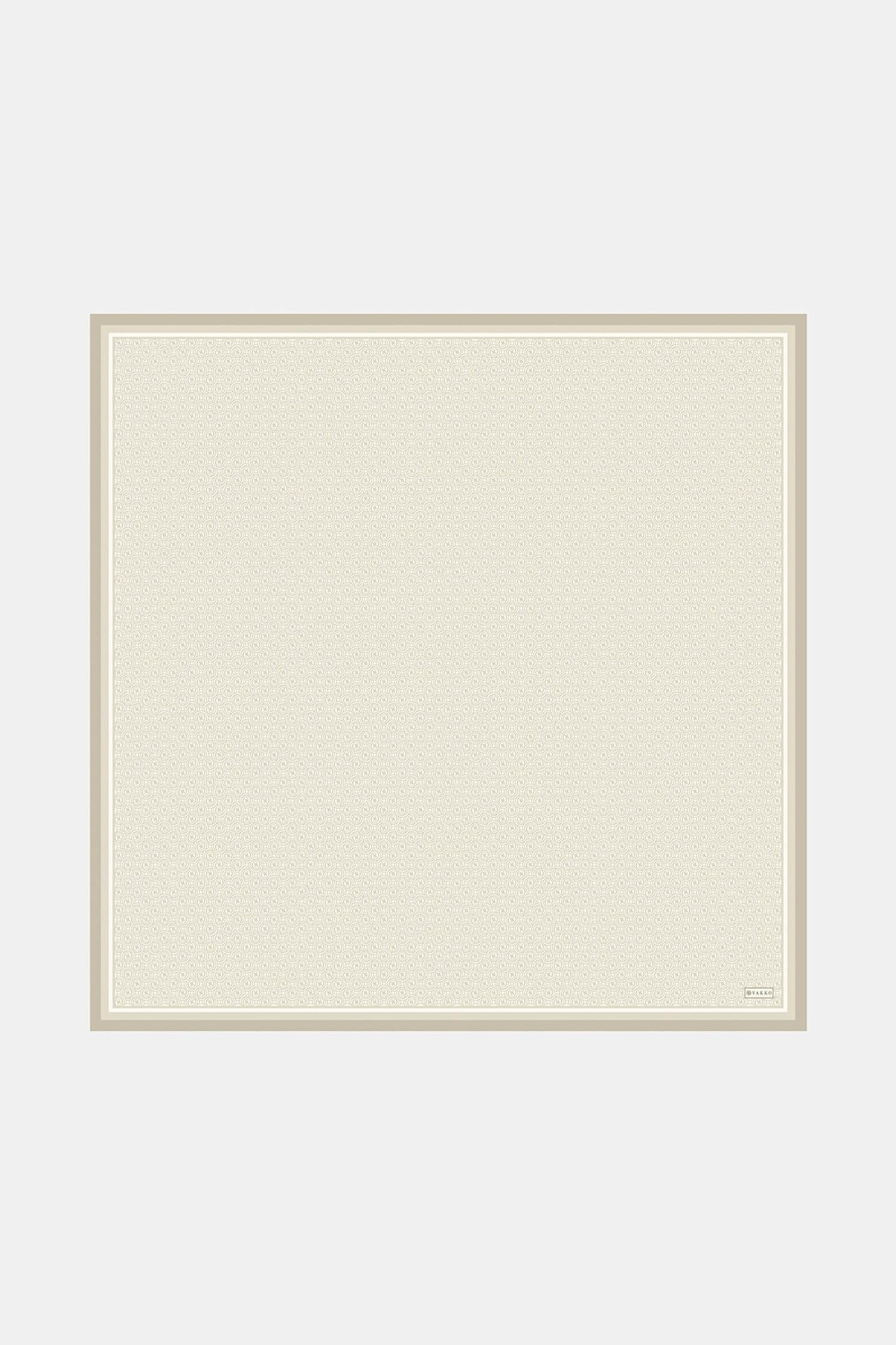 Vakko Twill İpek Eşarp - Helezon Monogram - Bej