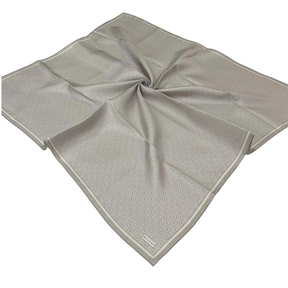 Vakko Twill İpek Eşarp - Helezon Monogram - Taş