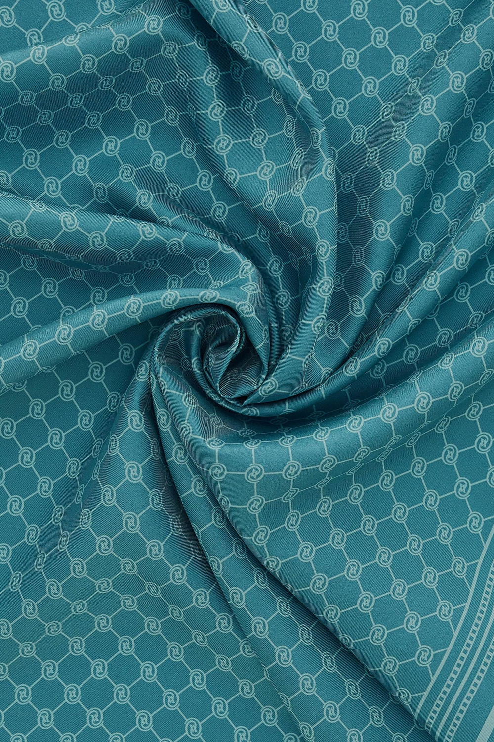 Vakko Twill İpek Şal - Özel Seri - Turkuaz