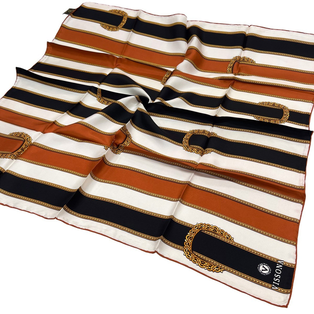 Vissona Twill İpek Eşarp - 10502 - 0001-0014