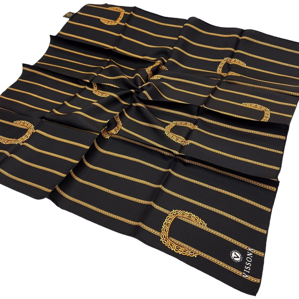 Vissona Twill İpek Eşarp - 10502 - 0001-0001