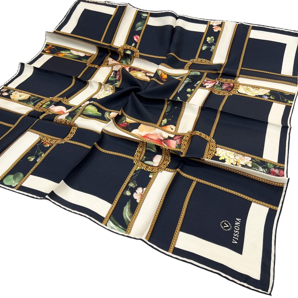 Vissona Twill İpek Eşarp - 10638 - 0033-0003
